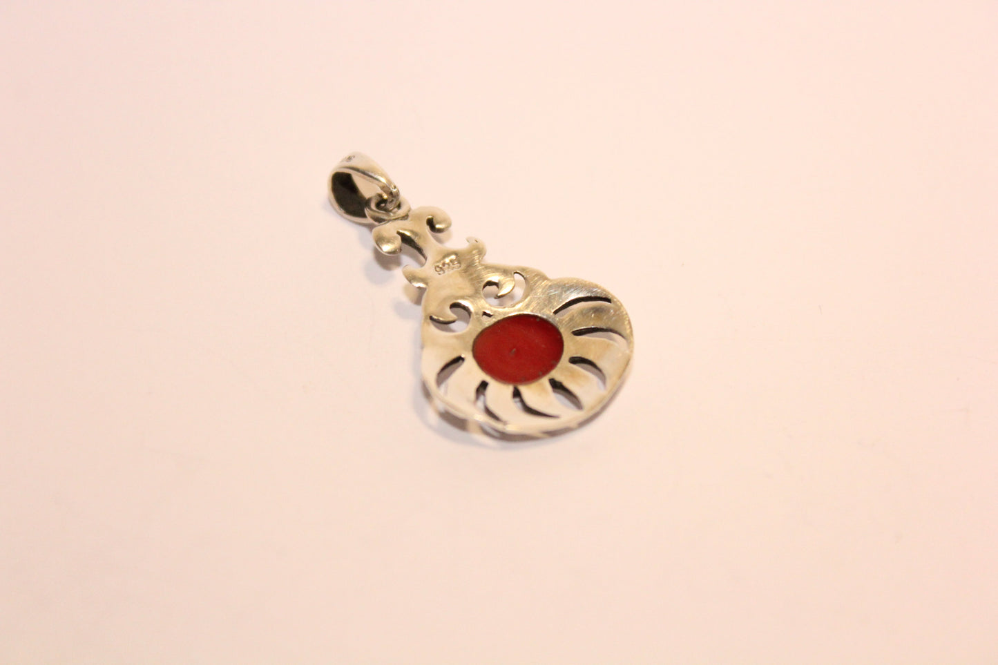 Pendant - Red Coral - med