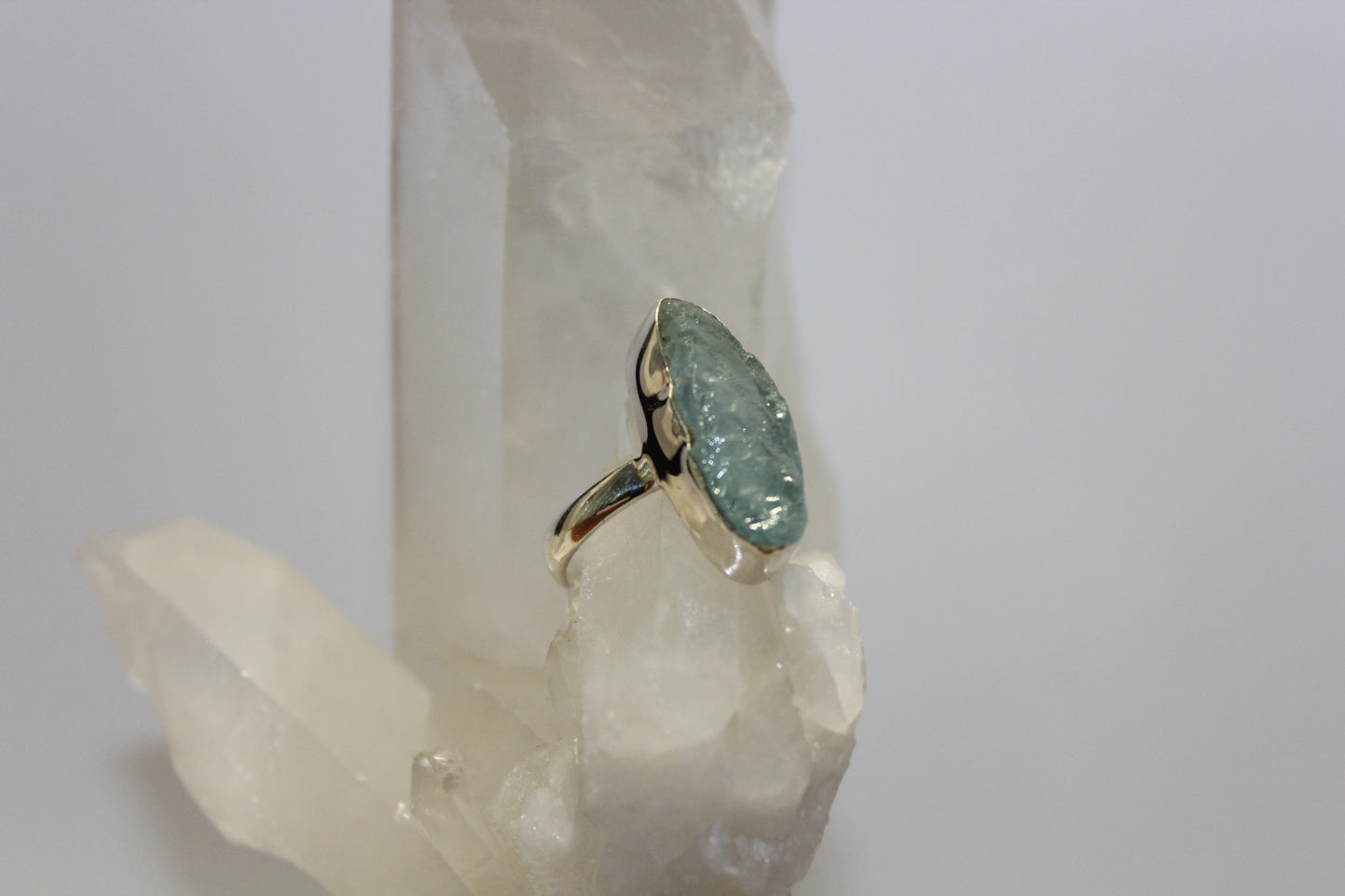 Ring - Aquamarine - size - 10