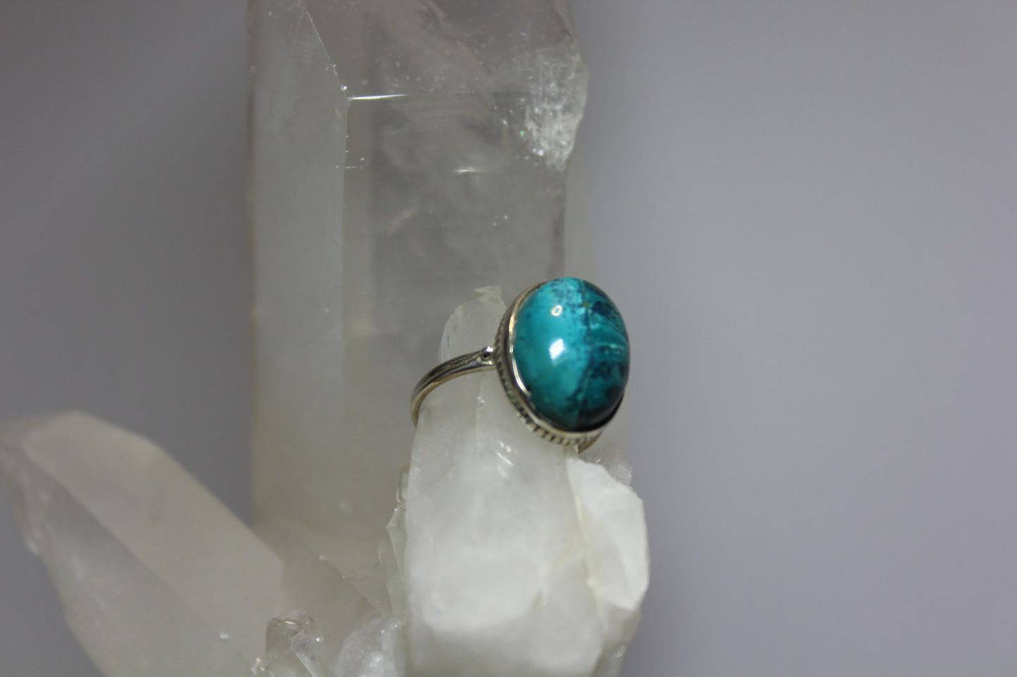Ring - Chrysocolla - size - 8