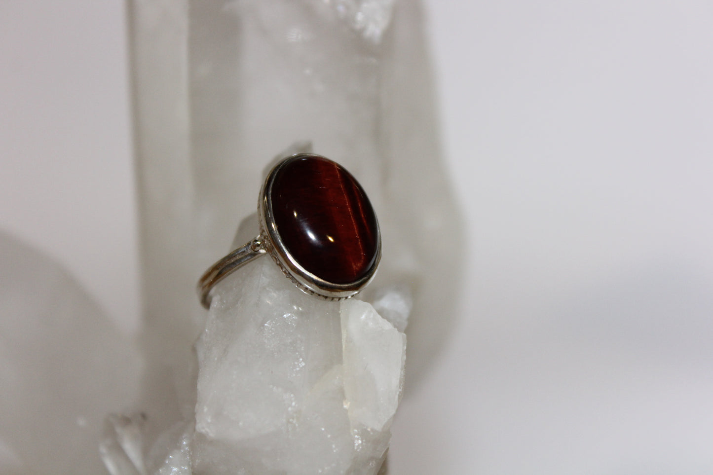 Ring - Red Tiger eye - size - 10