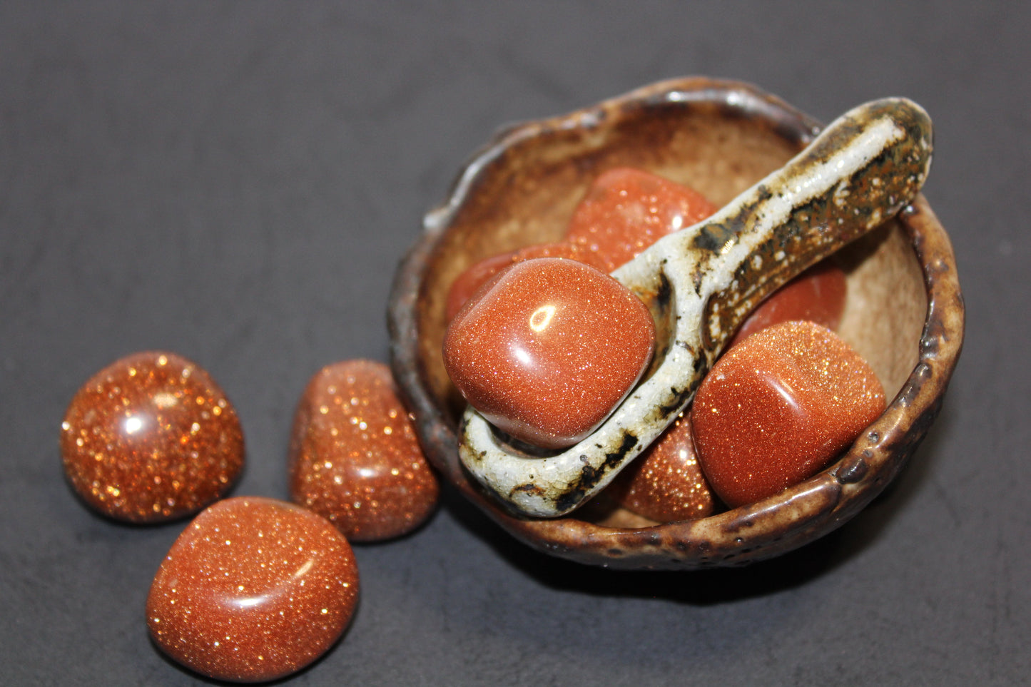 Tumbled - Red Goldstone - med