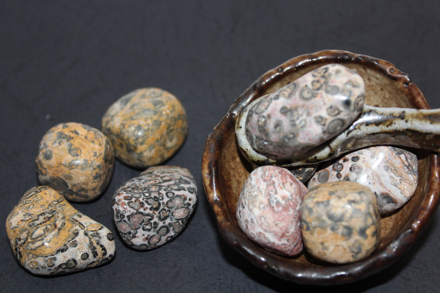 Tumbled - Leopardskin Jasper - lge
