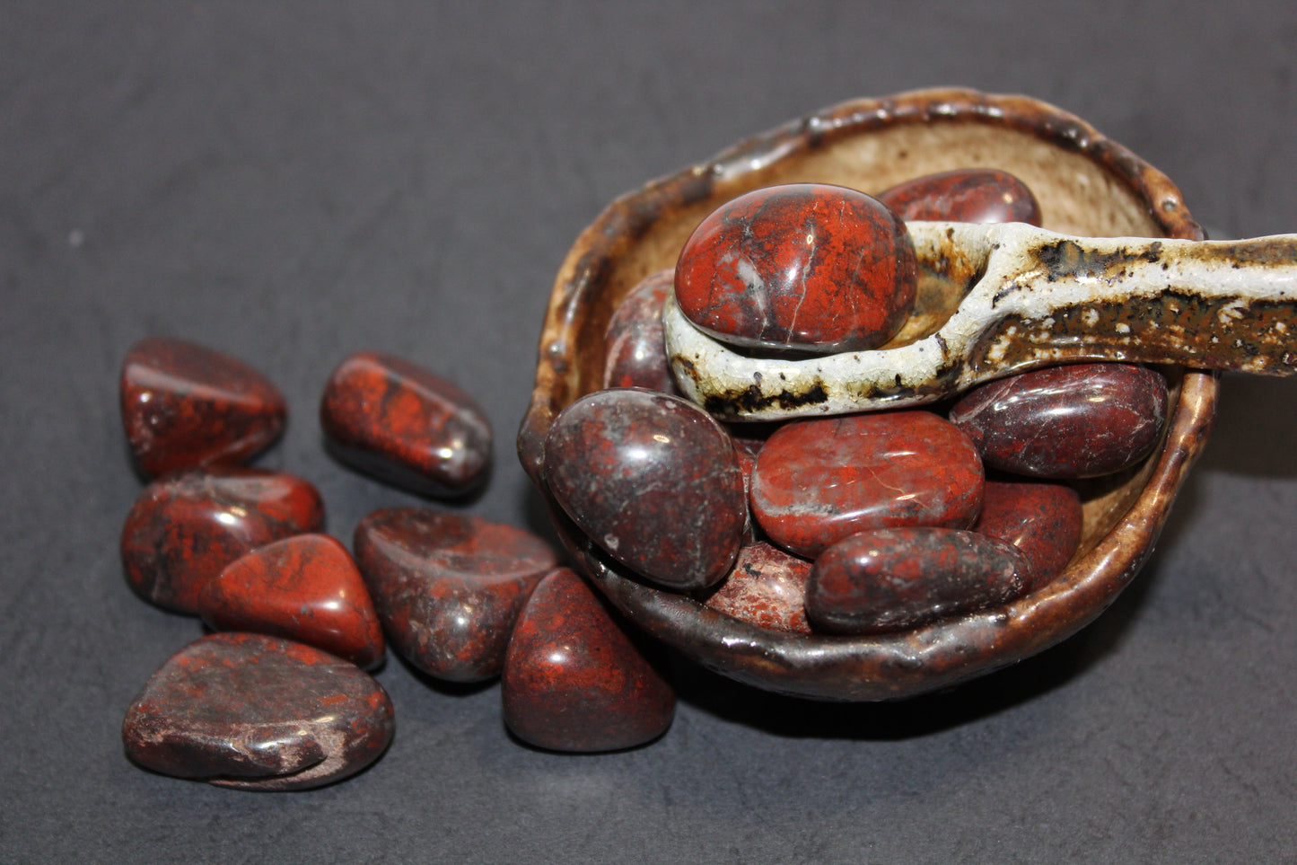 Tumbled - Red Poppy Jasper - med