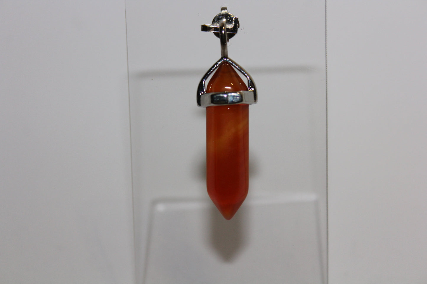 Pendant - Dbl Terminated - Carnelian - sml