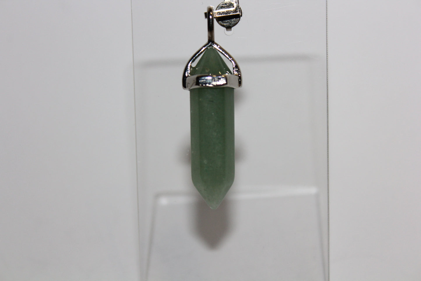 Pendant - Dbl Terminated - Aventurine - Green - sml