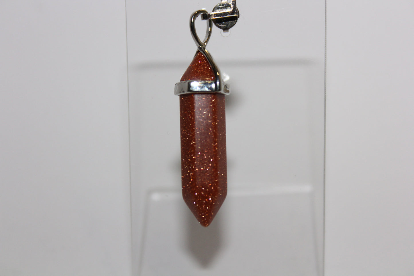 Pendant - Dbl Terminated - Red Goldstone - sml