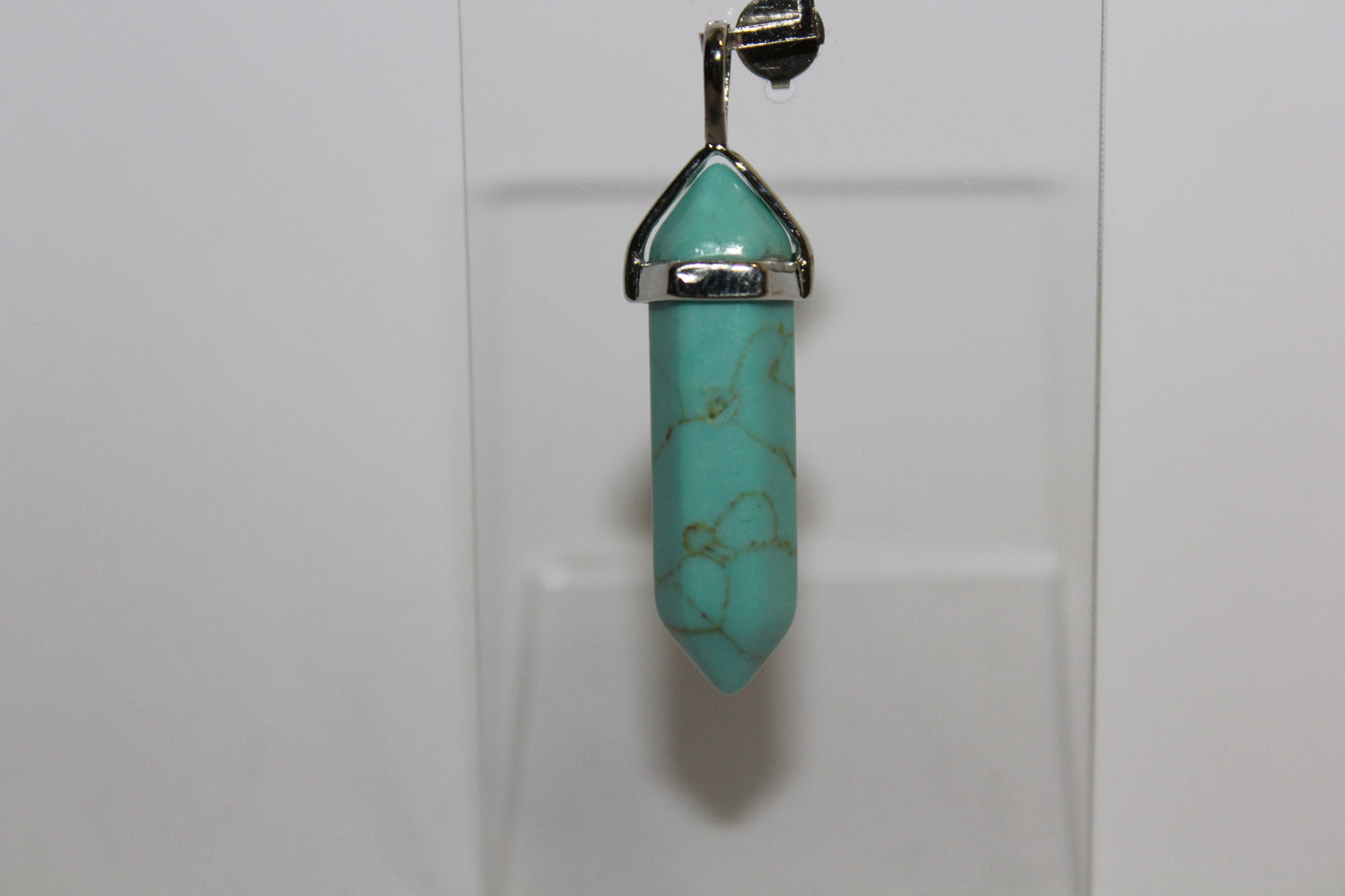 Pendant - Dbl Terminated - Turquoise - sml