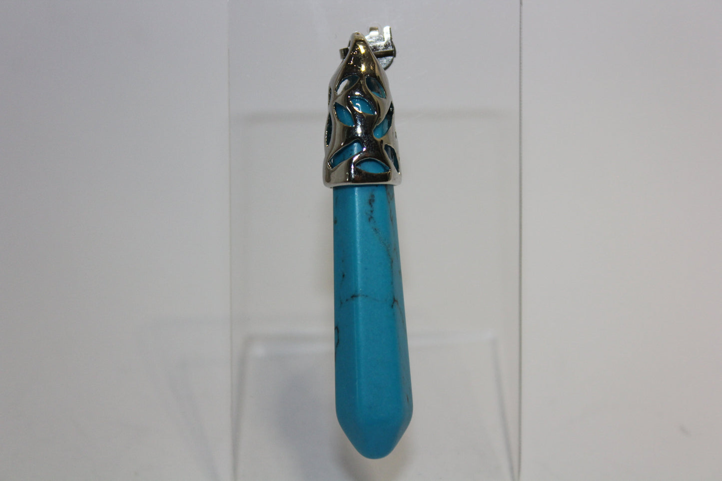 Pendant - Wand - Blue Howlite - lge