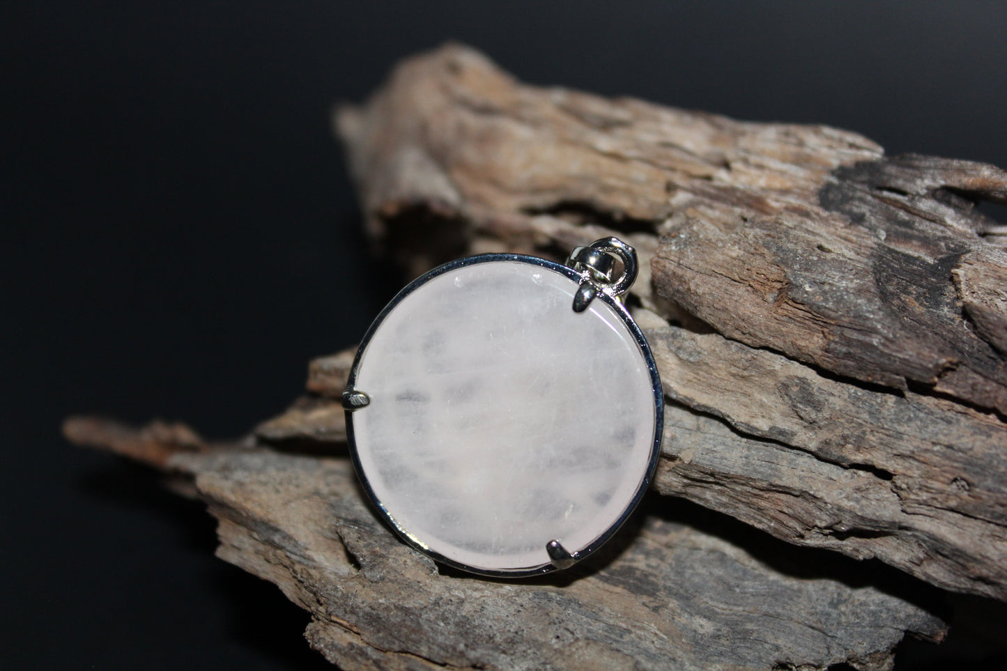 Pendant - Buddha/Lotus Flower - Rose Quartz