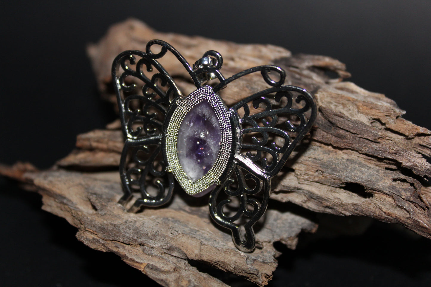 Pendant - Butterfly - Amethyst