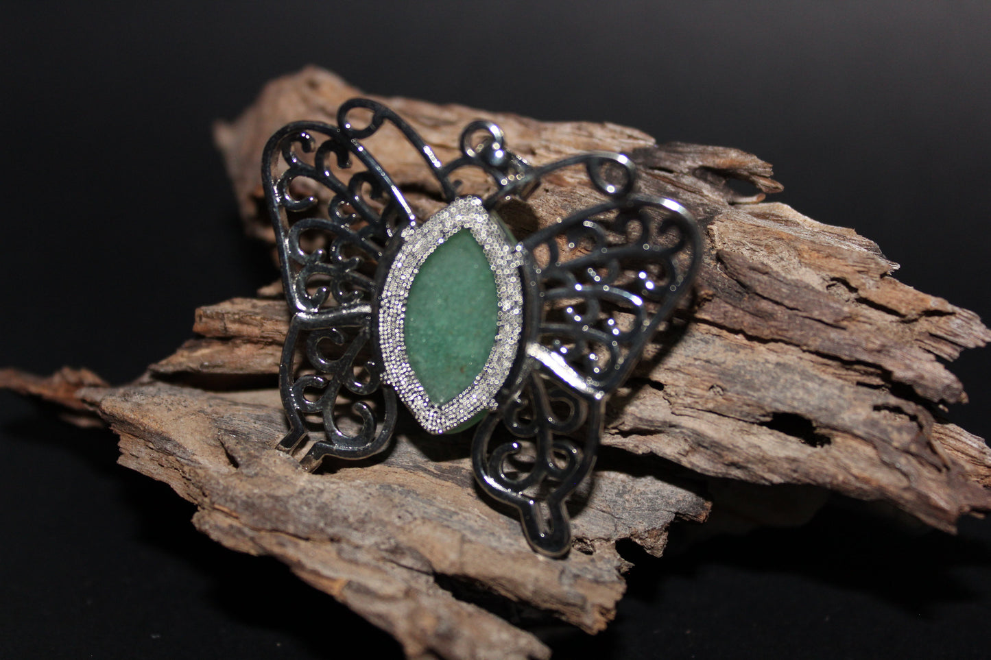 Pendant - Butterfly - Green Aventurine