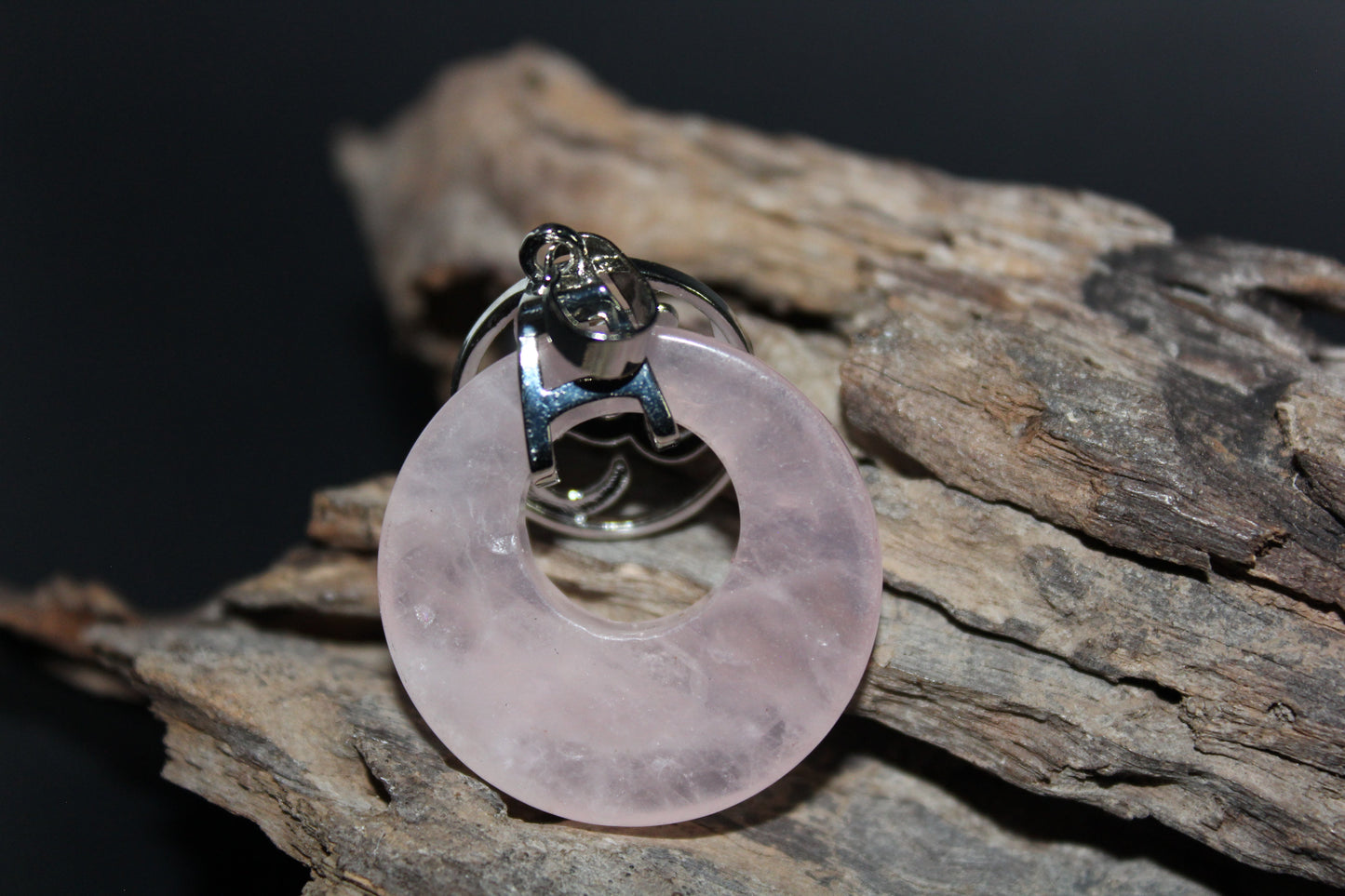 Pendant - OM - Rose Quartz