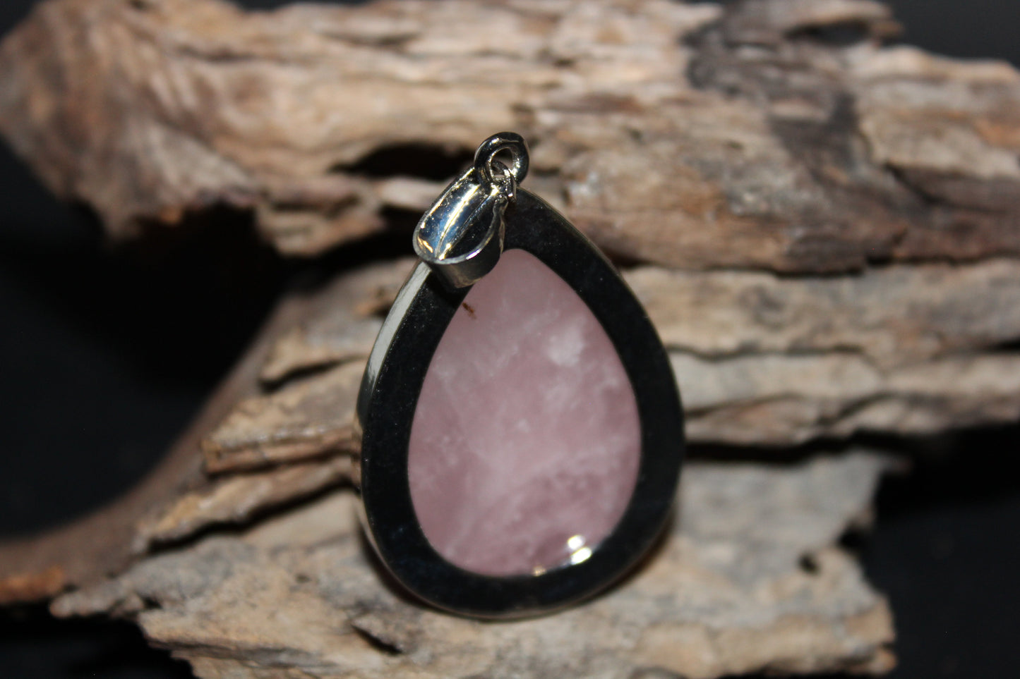 Pendant - Tear - Rose Quartz