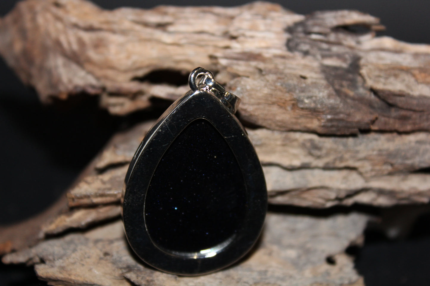 Pendant - Tear - Blue Goldstone