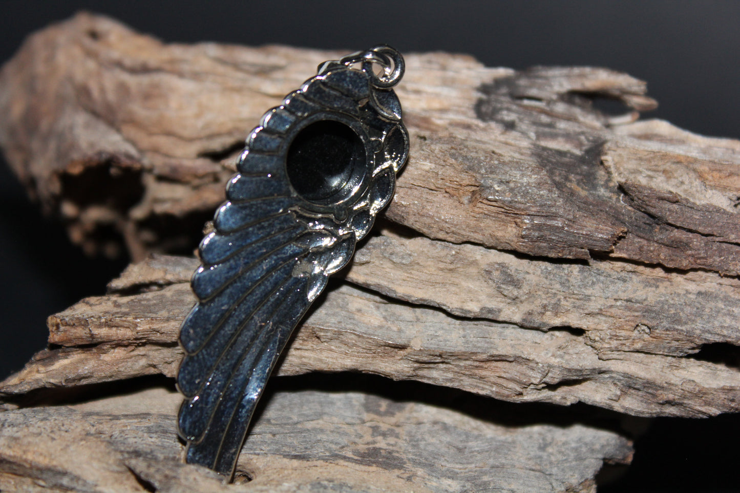 Pendant - Angel Wing - Onyx