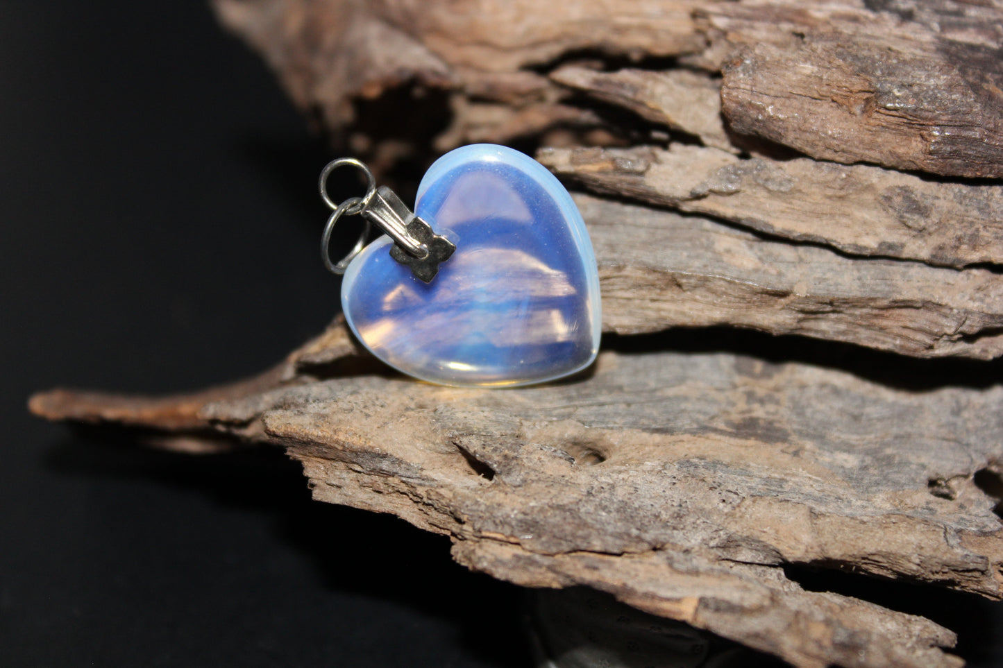 Pendant - Heart - Opalite - xsml