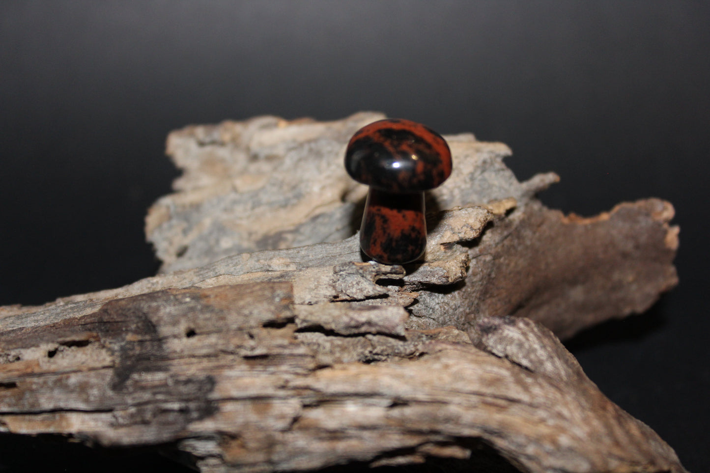 Carved - Mushroom - Mahogany Obsidian - xs