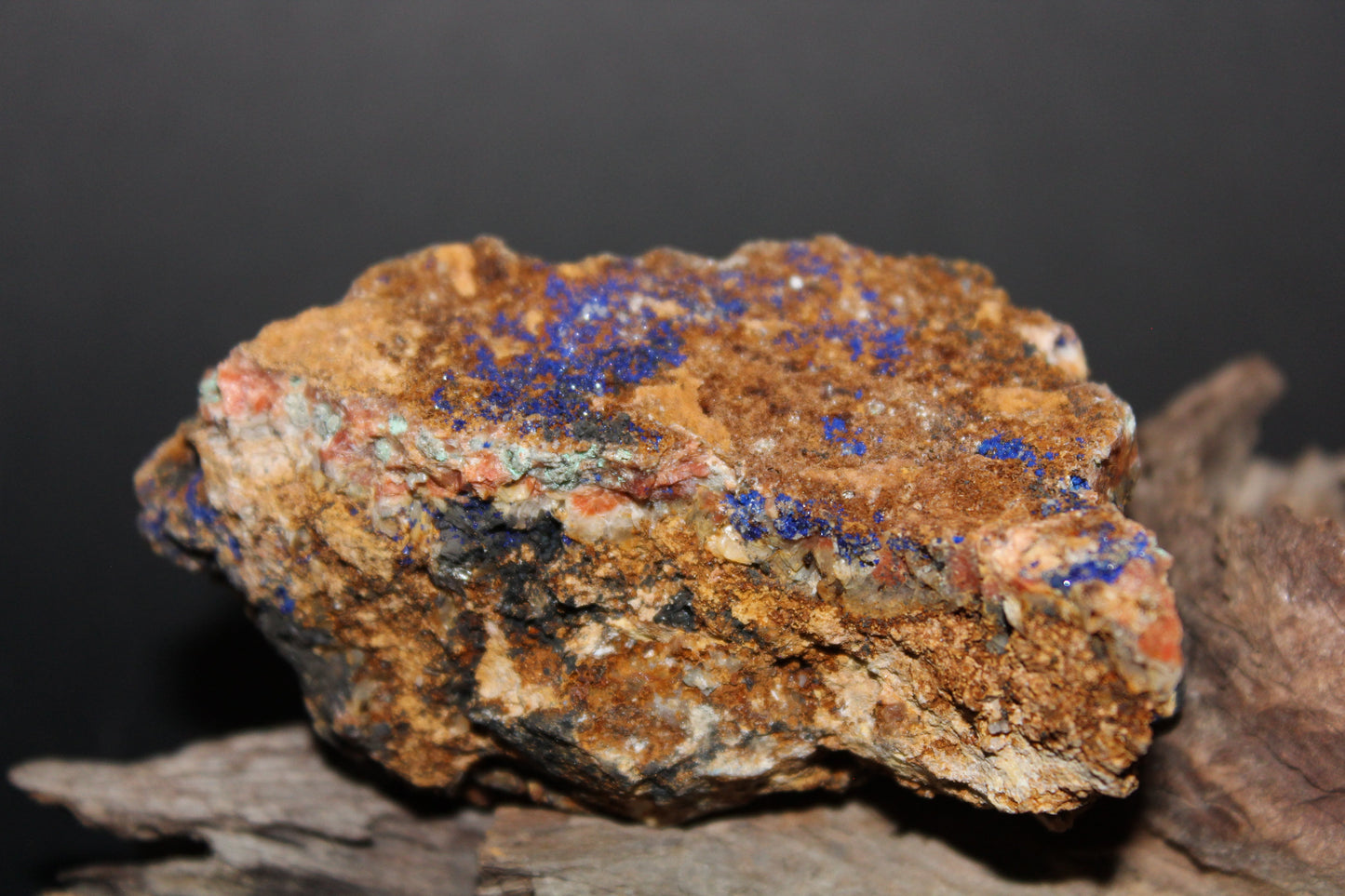 Raw - Azurite with Malachite (on matrix) - med