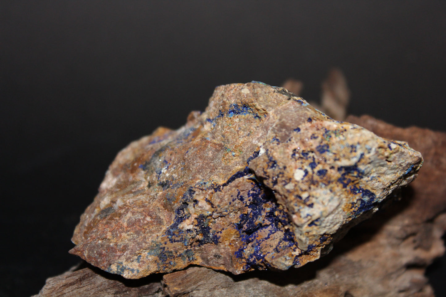 Raw - Azurite with Malachite (on matrix) - med