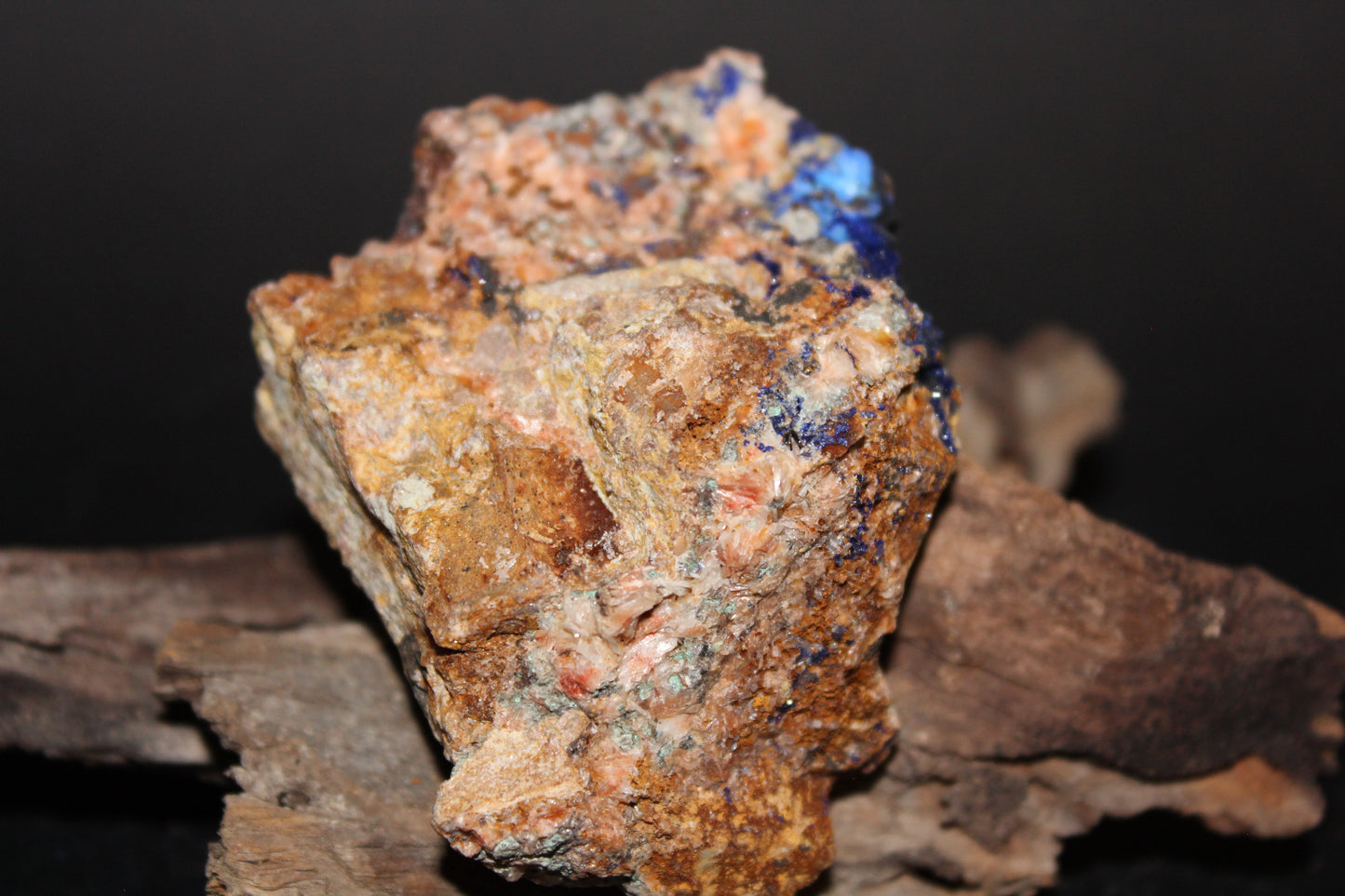Raw - Azurite with Malachite (on matrix) - med