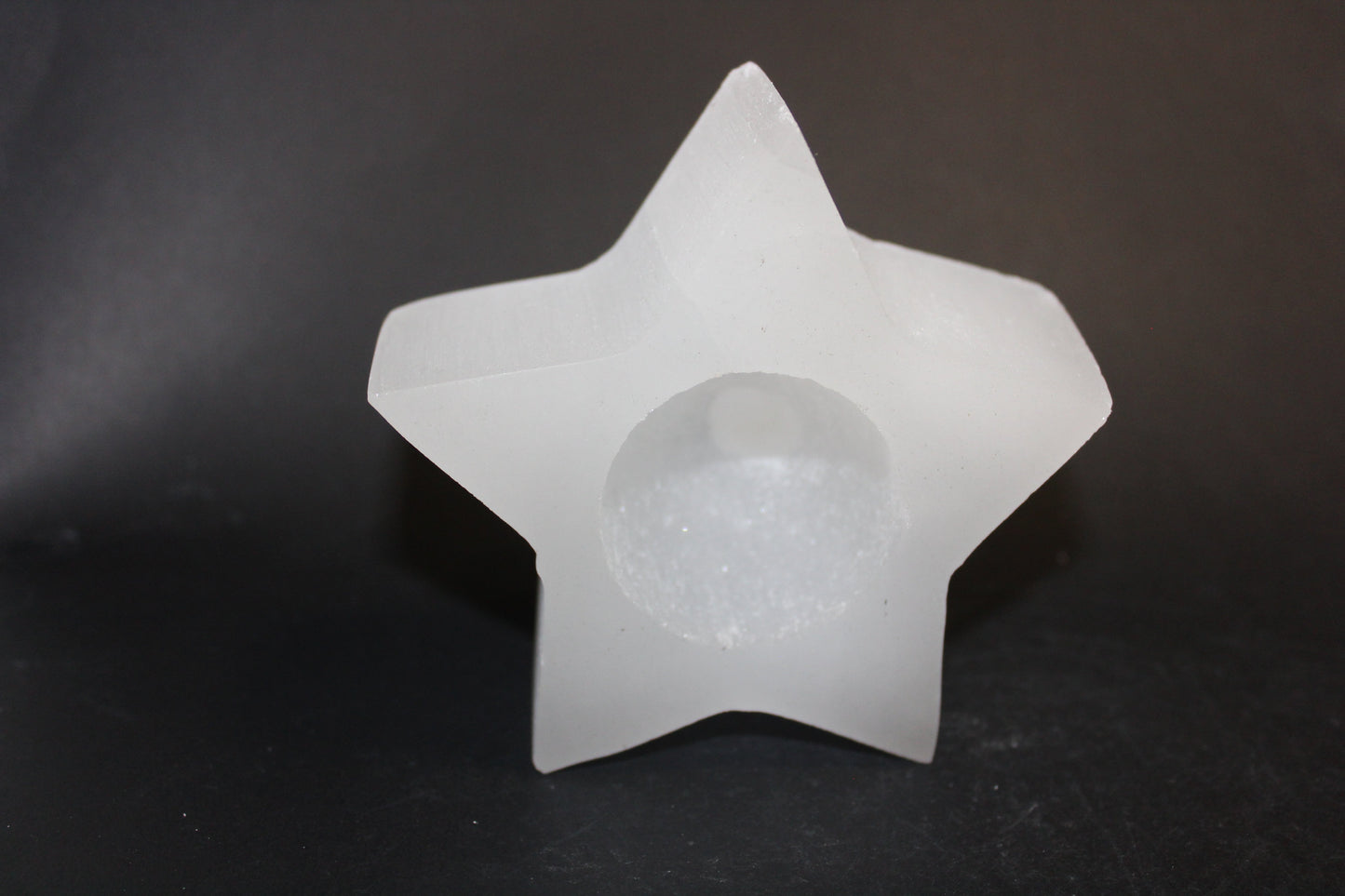 Carved - Selenite - Candle Holder (Star)