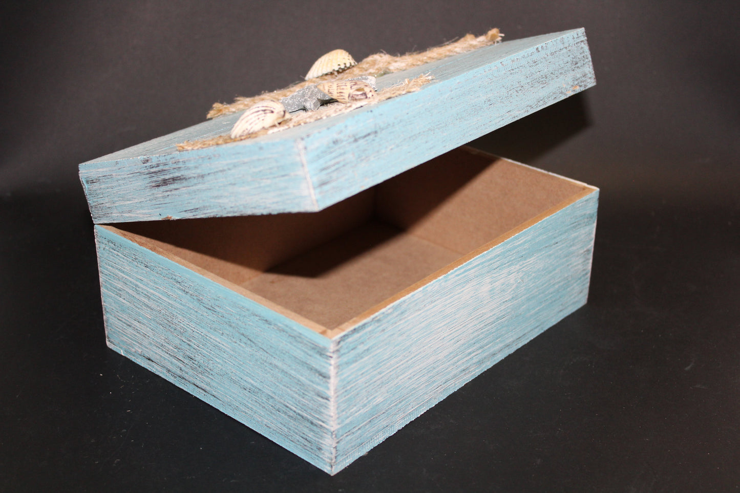 Box - Beach Art (blue) - lge