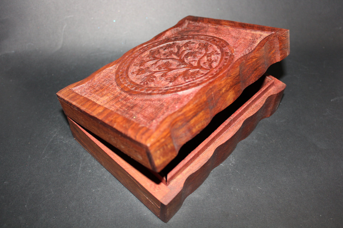 Box - carved timber - Tree of Life - lge