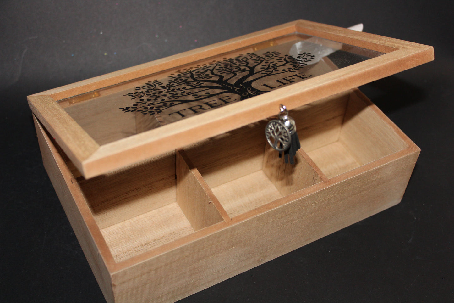 Box - timber with glass lid - Tree of Life
