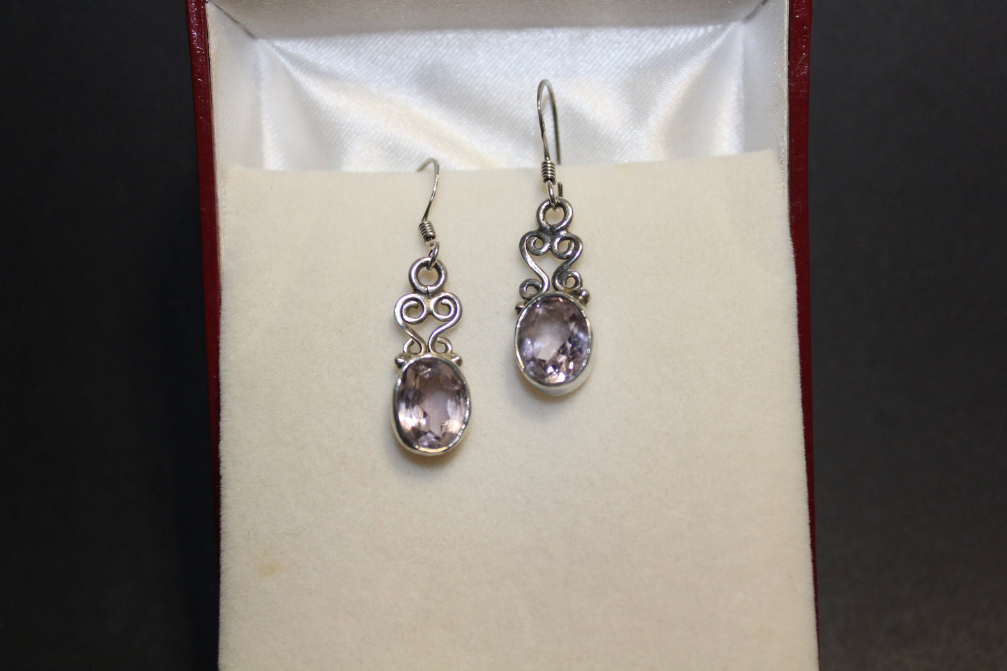 Earrings - Amethyst (faceted) - oval