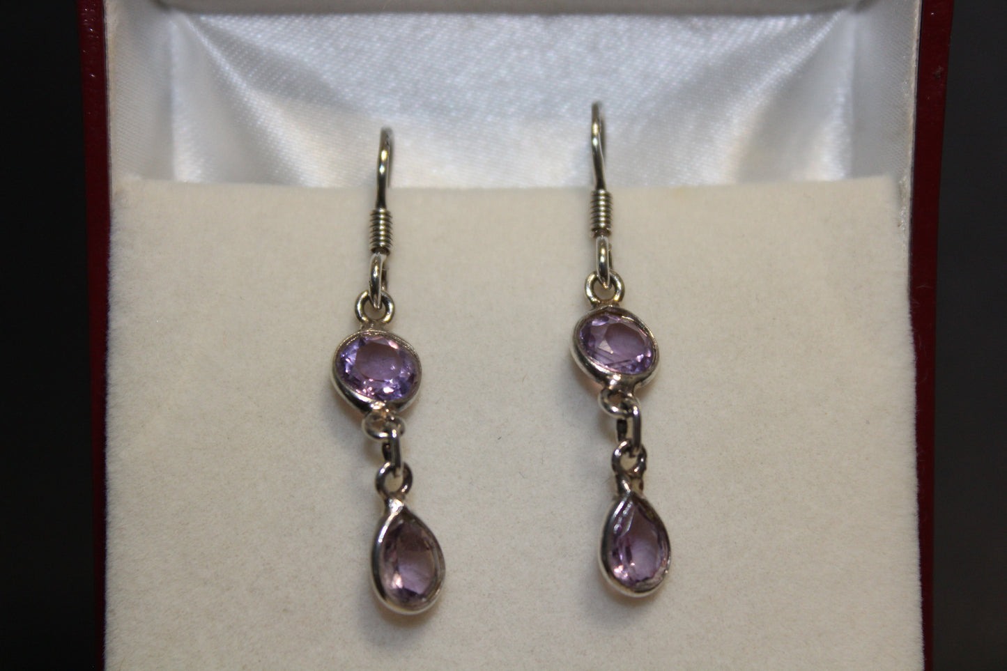 Earrings - Amethyst (faceted) - round/tear