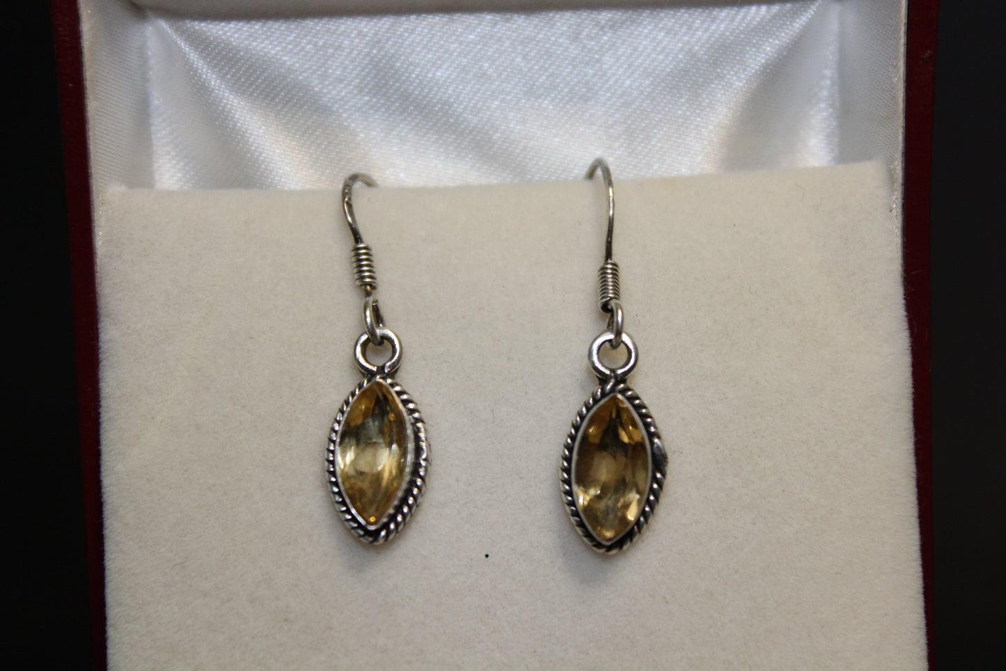 Earrings - Citrine (faceted) - oval