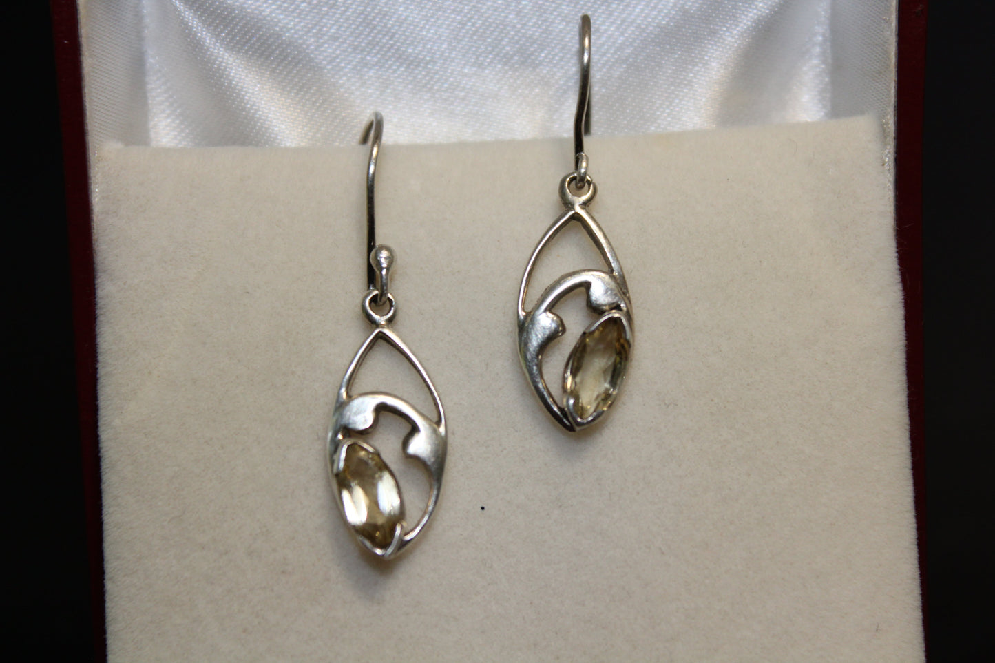 Earrings - Citrine (faceted) - oval