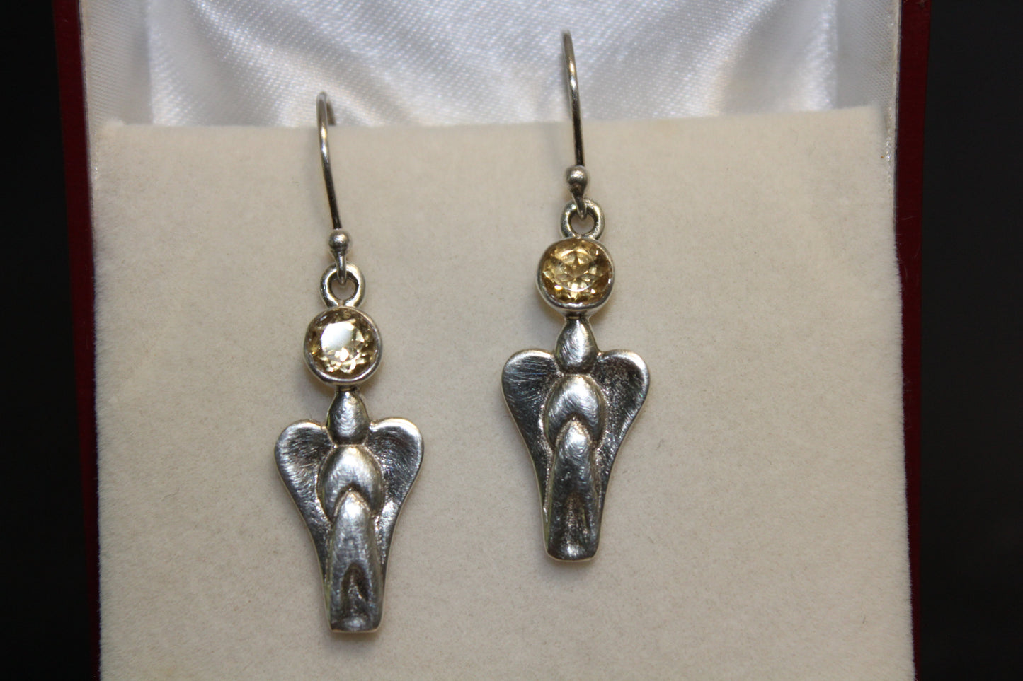 Earrings - Citrine (faceted) - round