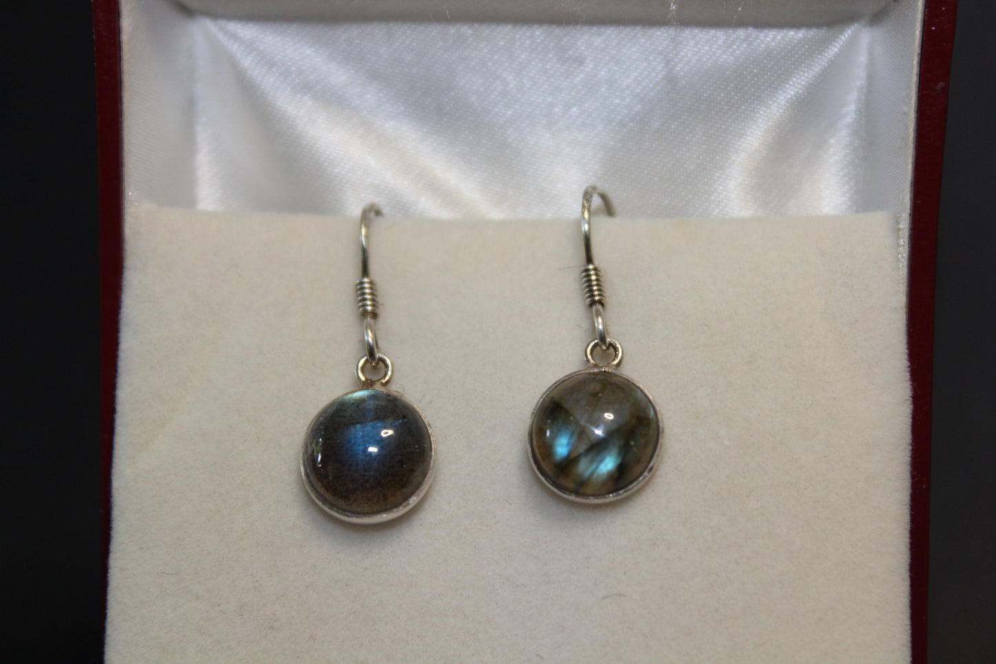 Earrings - Labradorite - round