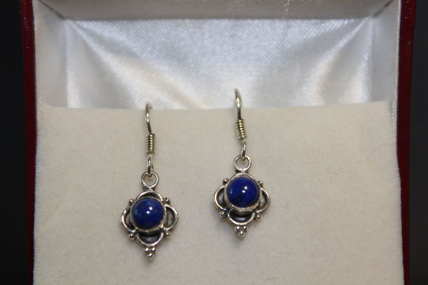 Earrings - Lapis Lazuli - round