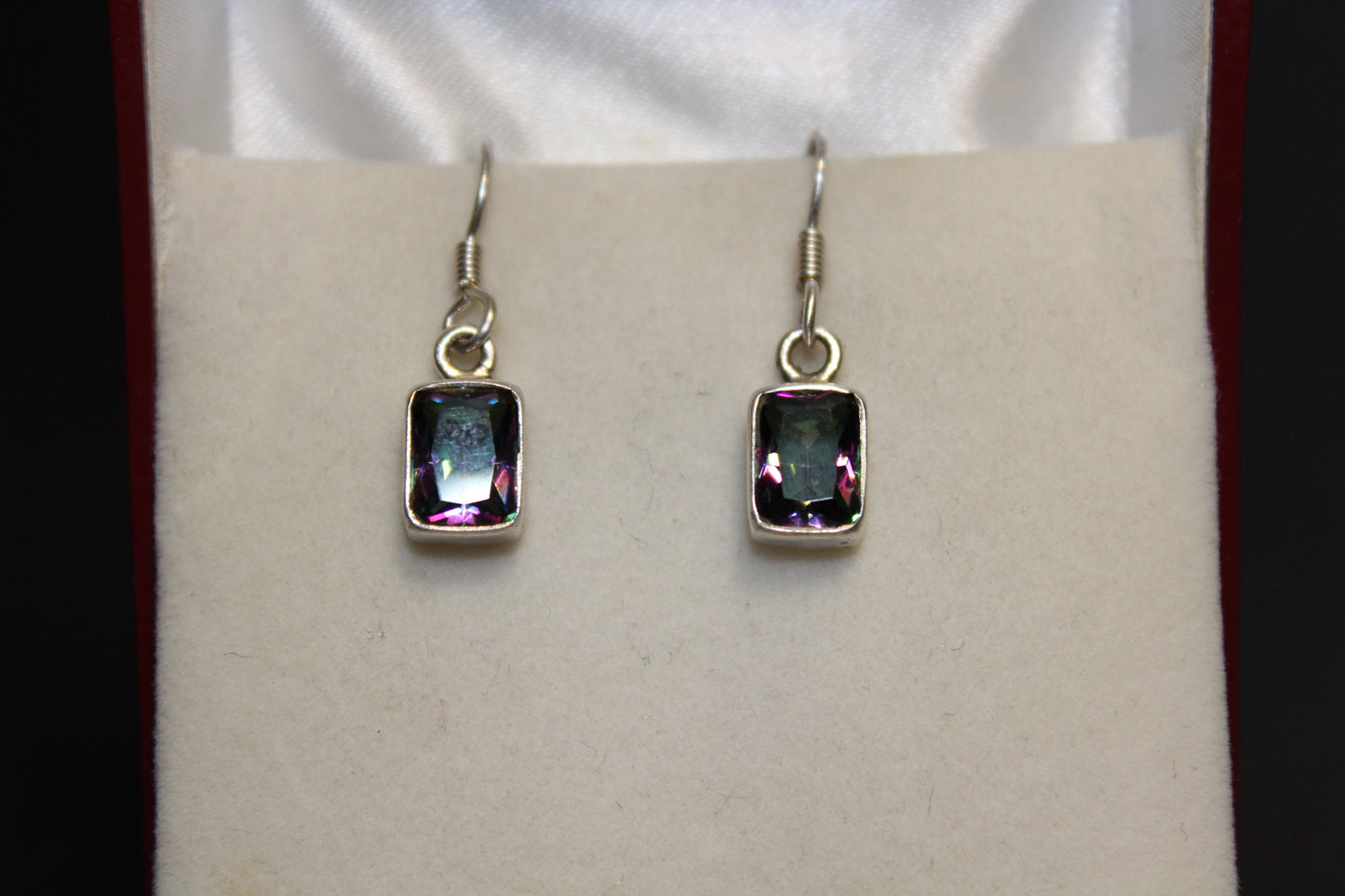 Earrings - Mystic Topaz (faceted) - square