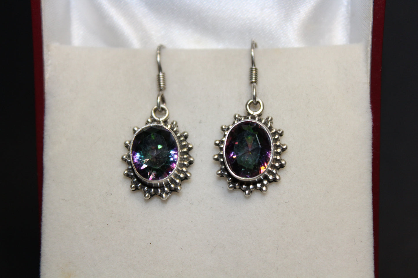 Earrings - Mystic Topaz (faceted) - oval