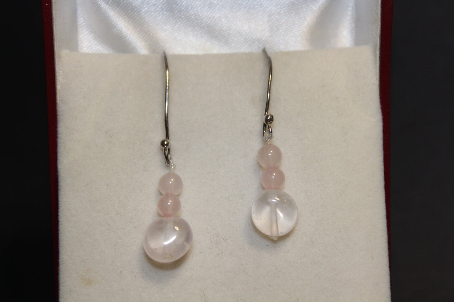 Earrings - Rose Quartz - beads