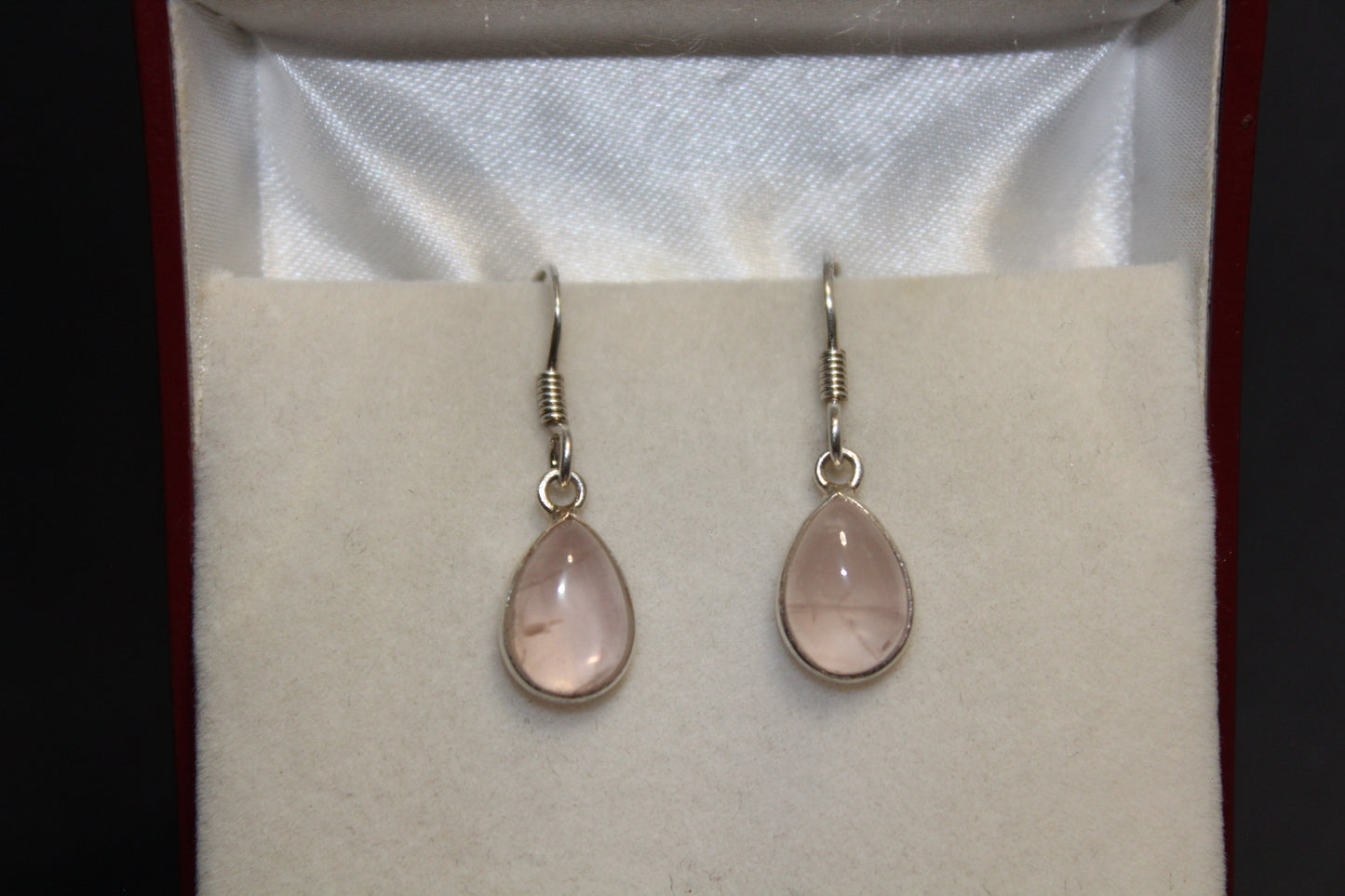 Earrings - Rose Quartz - tear