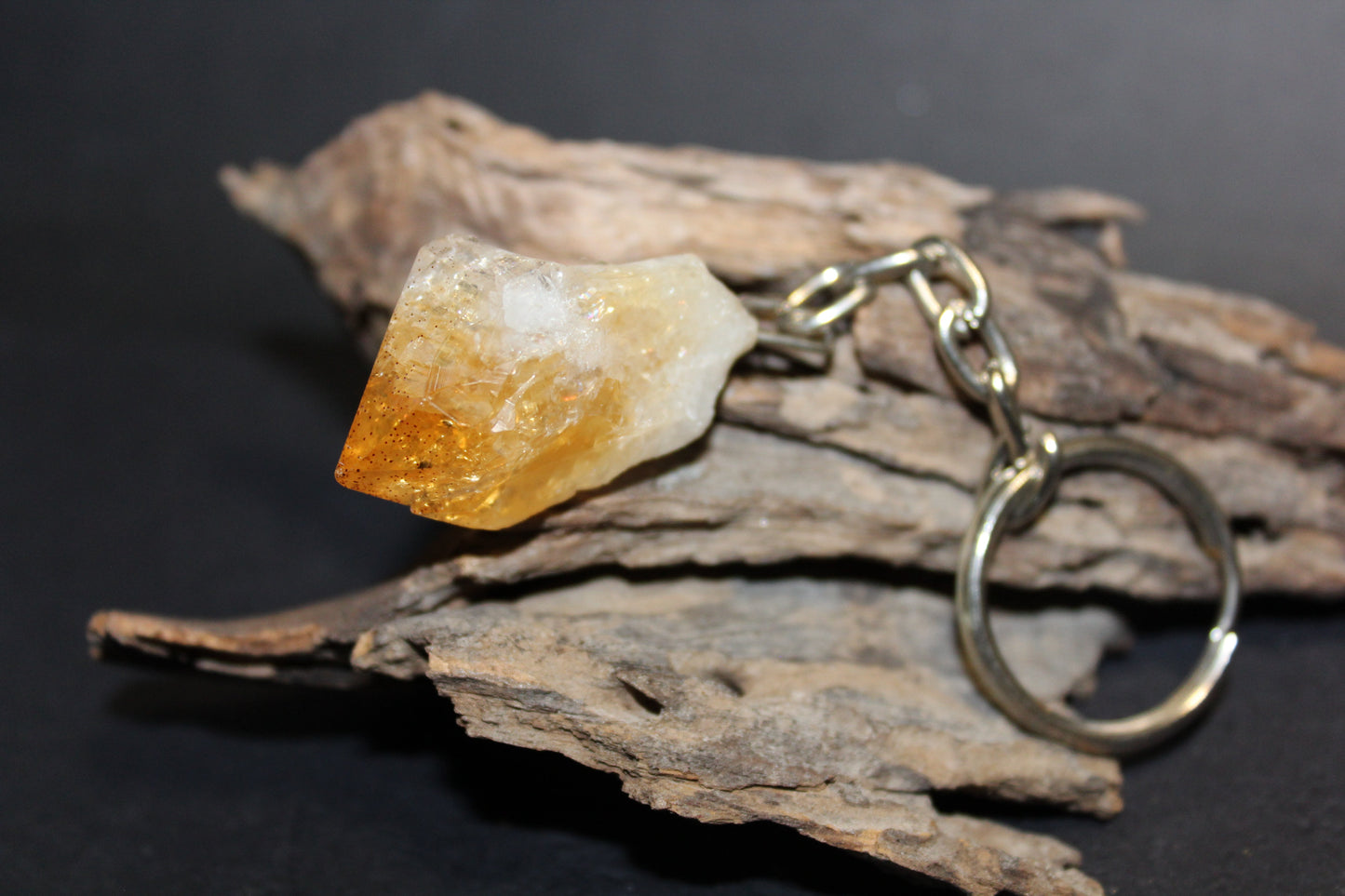 Keyring - Point - Citrine