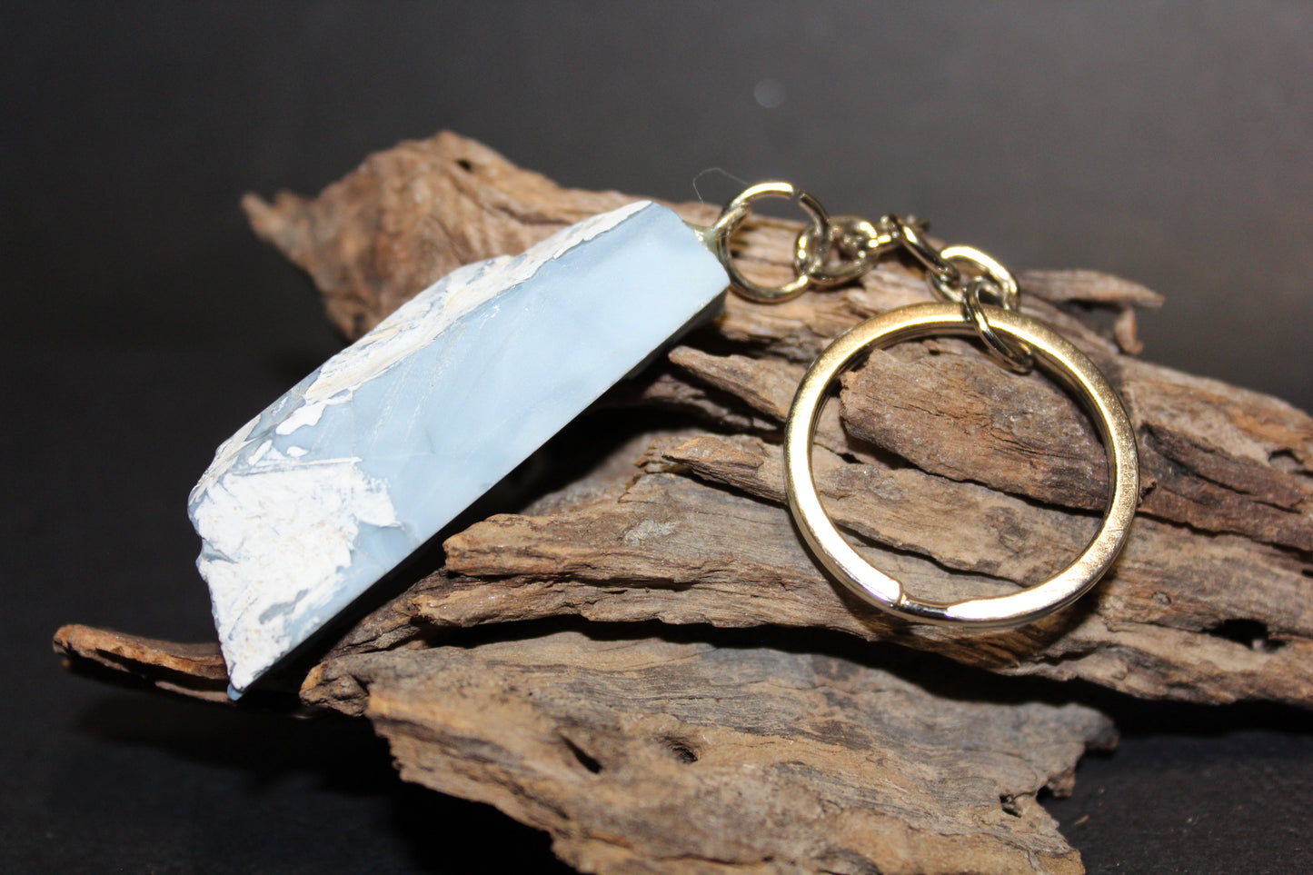 Keyring - Raw - Blue Opal