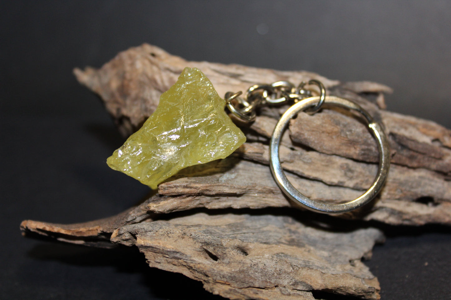 Keyring - Raw - Green Amethyst (Prasiolite)
