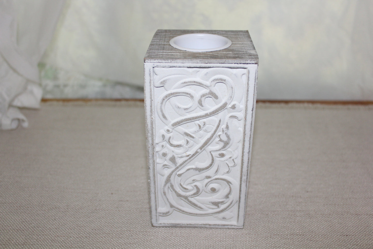 Candle Holder - Tealight - Heart filigree rectangle