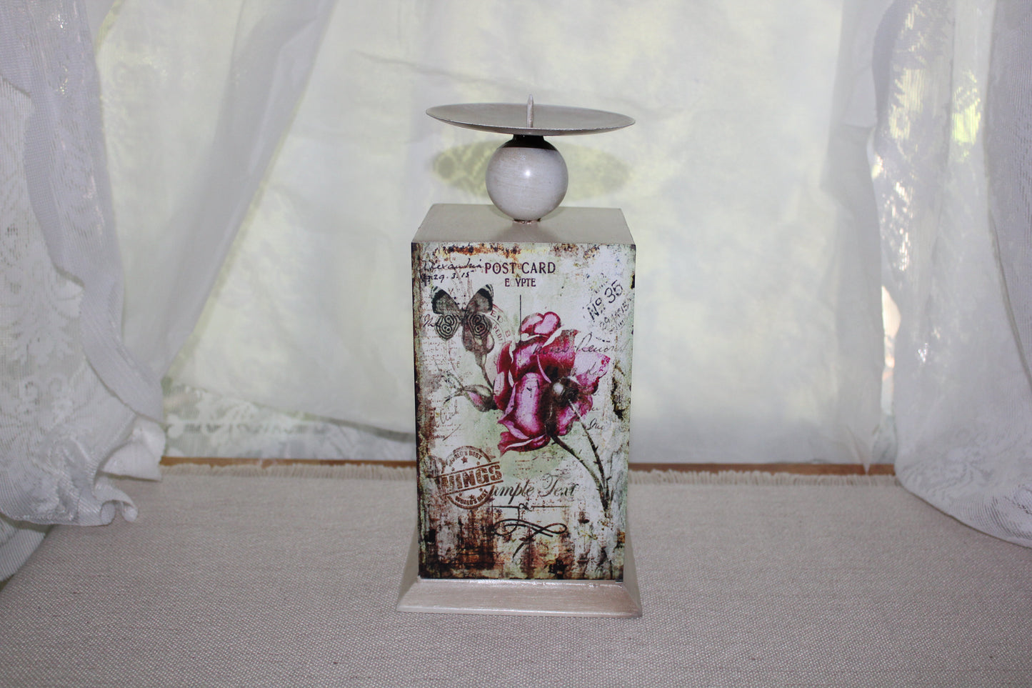 Candle Holder - French - Inspirational Roses