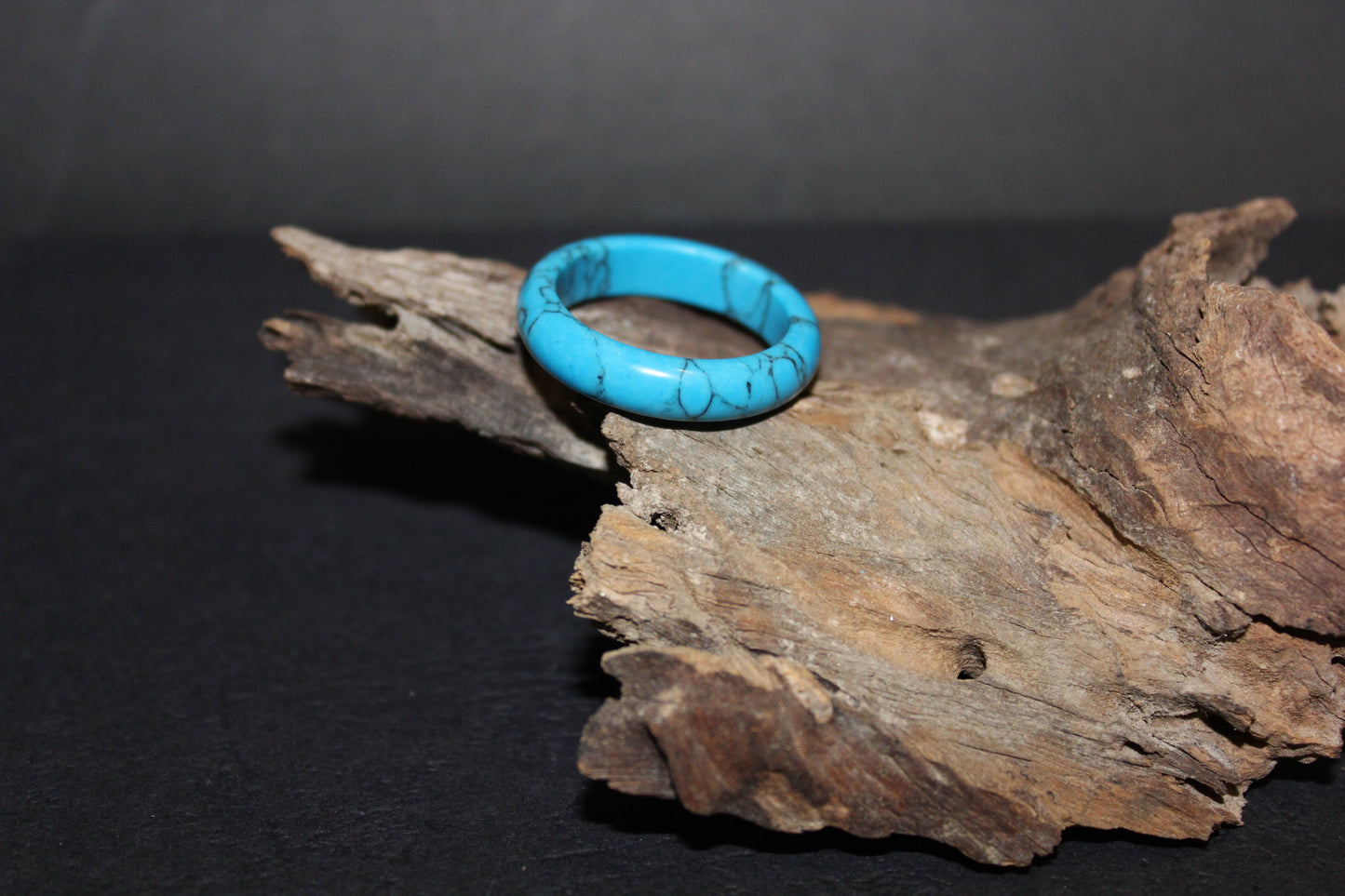 Ring - Carved Crystal - Blue Howlite