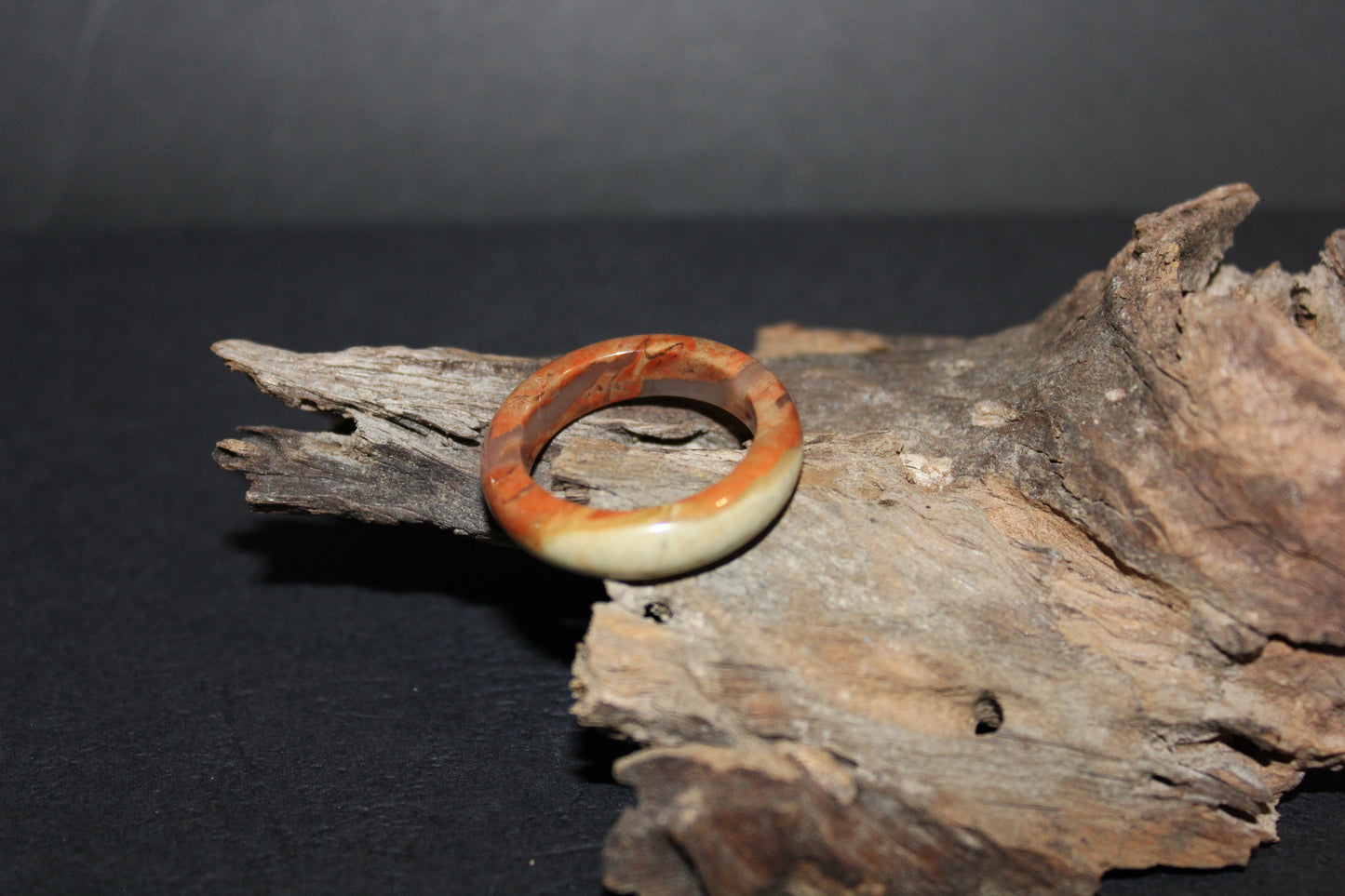 Ring - Carved Crystal - Picture Jasper