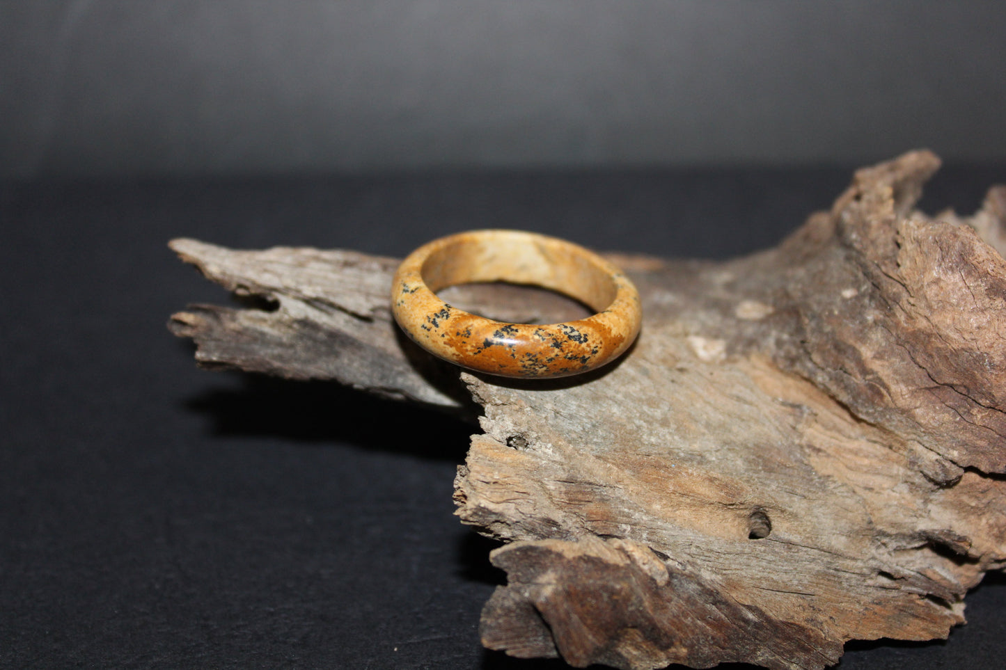 Ring - Carved Crystal - Picture Jasper