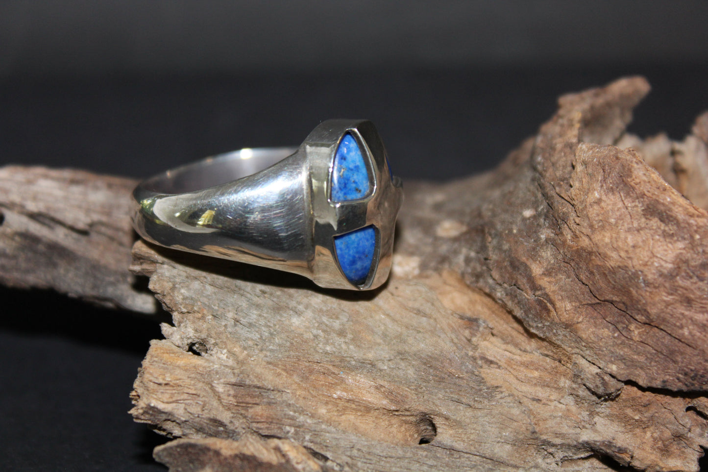 Rings - Men's - Stirling Silver - Lapis Lazuli (with cross