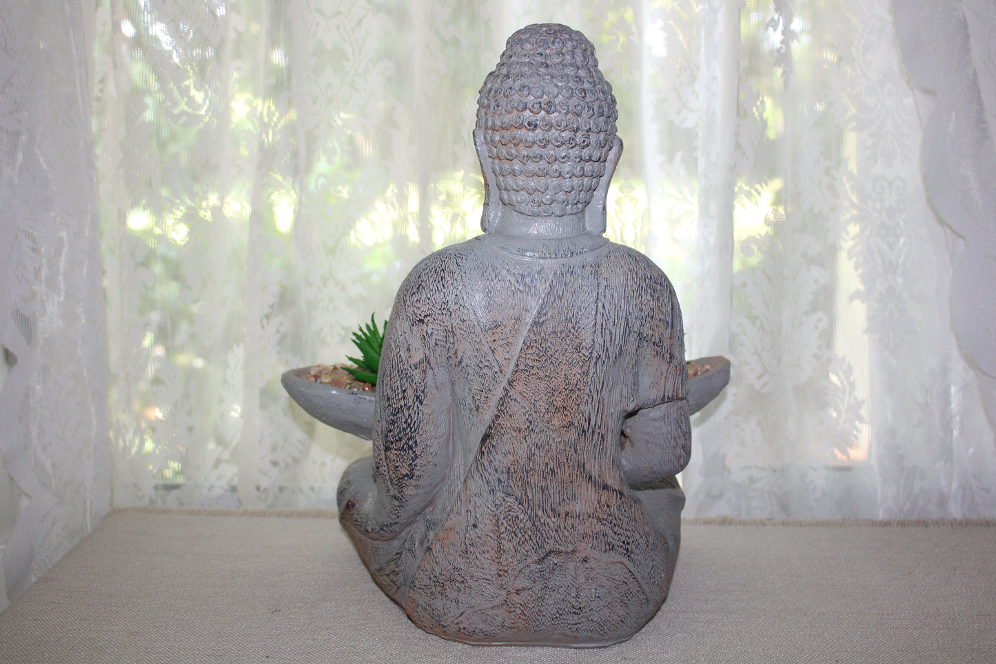 Statue - Buddha (holding succulents)