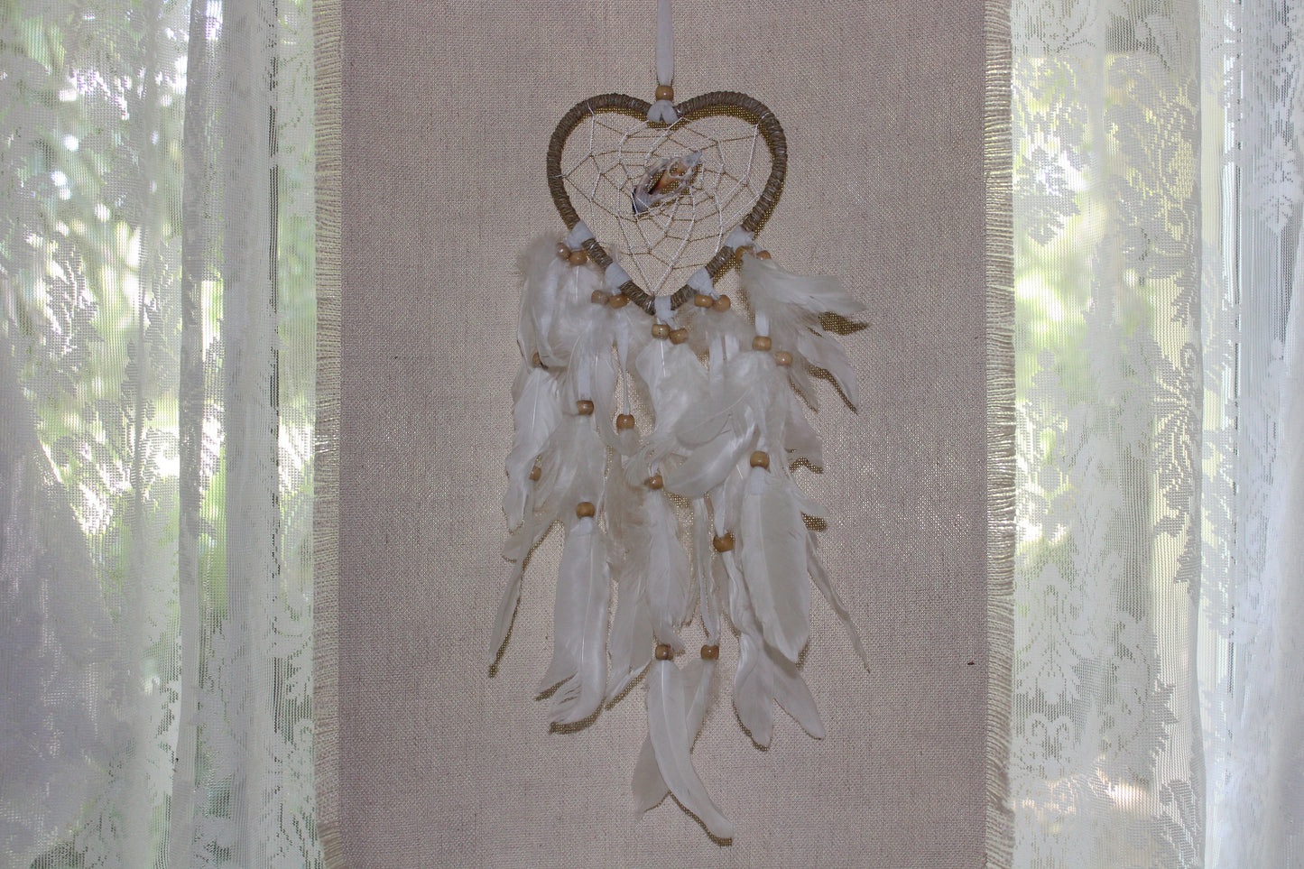 Dreamcatcher - 12cm - Ratan (Heart)